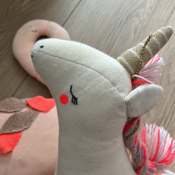 Meri Meri Flamingo + Unicorn Organic Cotton Stuffed Animals - Picture 7 of 10